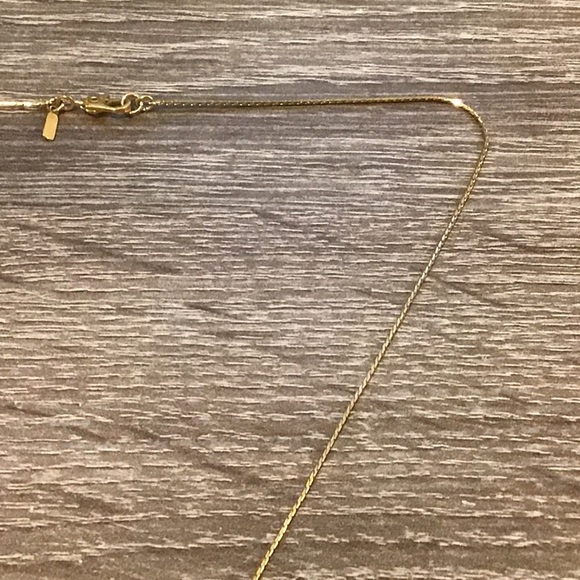 Monet Gold Tone & Off-White Enamel Ship's Buoy Life Preserver Pendant Necklace - Picture 4 of 7